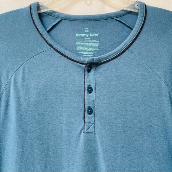 Tommy John Long Sleeves Mens Medium Top Shirt Henley Loungewear Soft Casual Cozy - Picture 10 of 10
